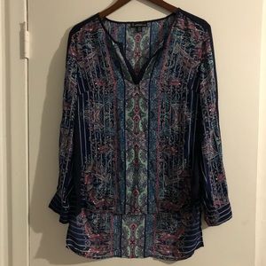 Signature Studio Tunic Shirt paisley stripes must